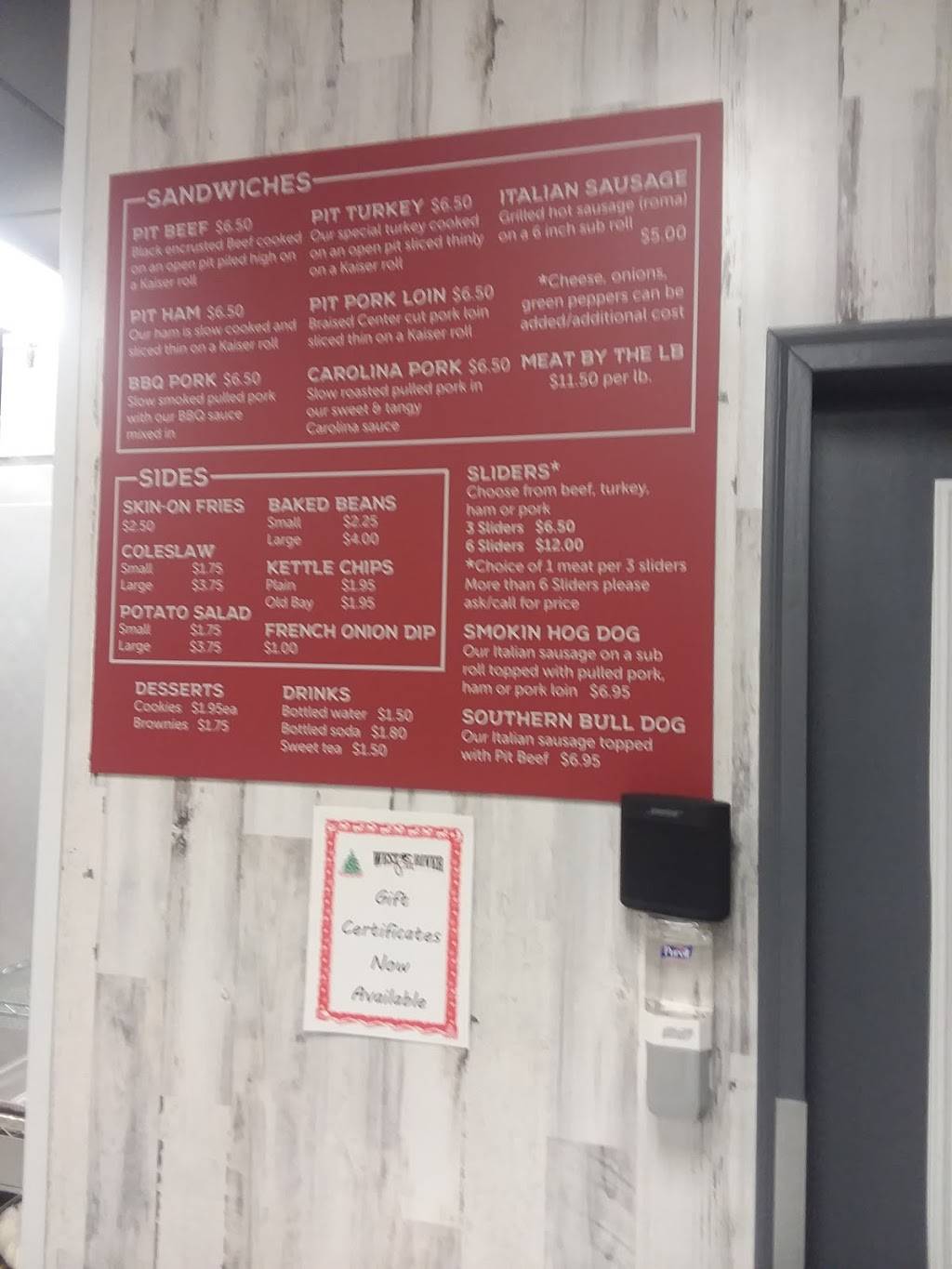 West River pit bbq | restaurant | 5544 Muddy Creek Rd, West River, MD 20778, USA | 4432946285 OR +1 443-294-6285