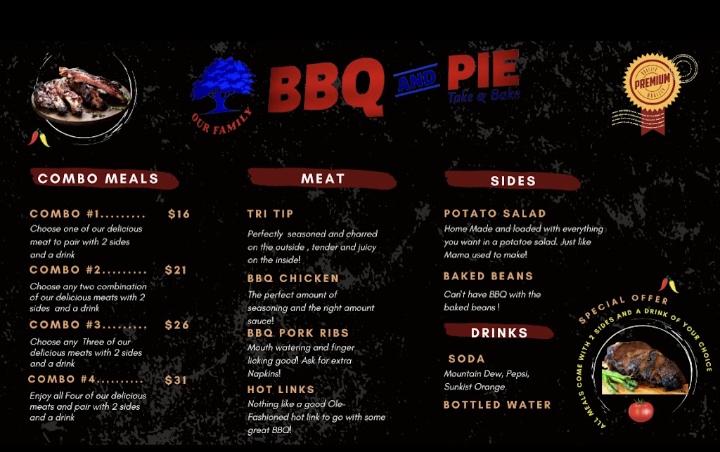 Our Family BBQ and Pies | restaurant | 2326 Fair Oaks Blvd, Sacramento, CA 95825, USA | 9163333397 OR +1 916-333-3397