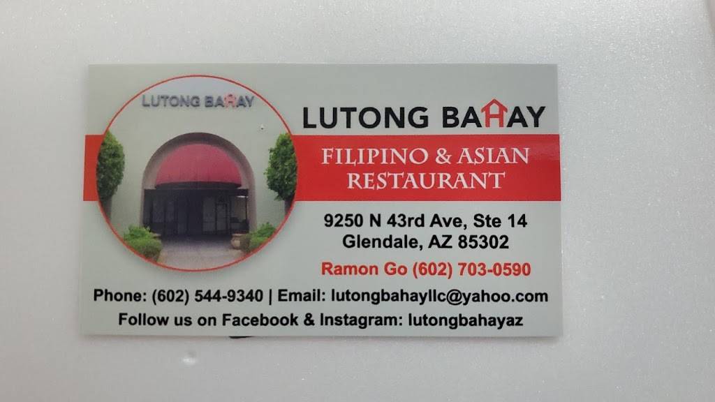 Lutong Bahay | restaurant | 9250 N 43rd Ave Ste 14, Glendale, AZ 85302, USA | 6027030590 OR +1 602-703-0590