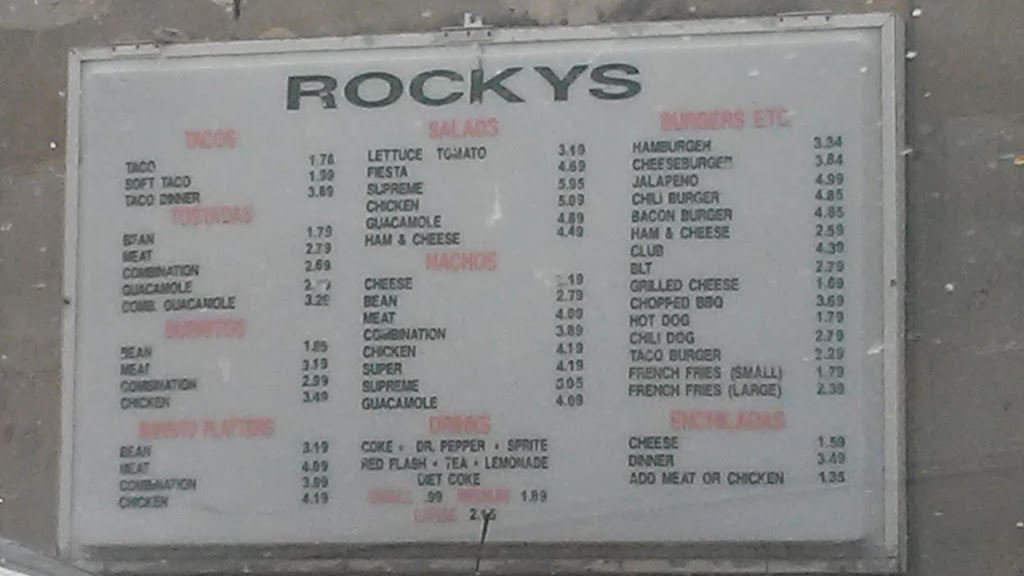 Rockys | restaurant | 1100 S Gregg St, Big Spring, TX 79720, USA | 4322671738 OR +1 432-267-1738