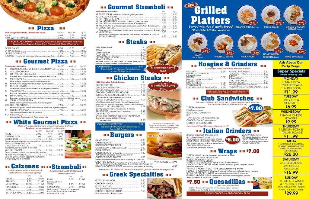 Bravos Pizza | restaurant | 6702 Torresdale Ave, Philadelphia, PA 19135, USA | 2153359550 OR +1 215-335-9550