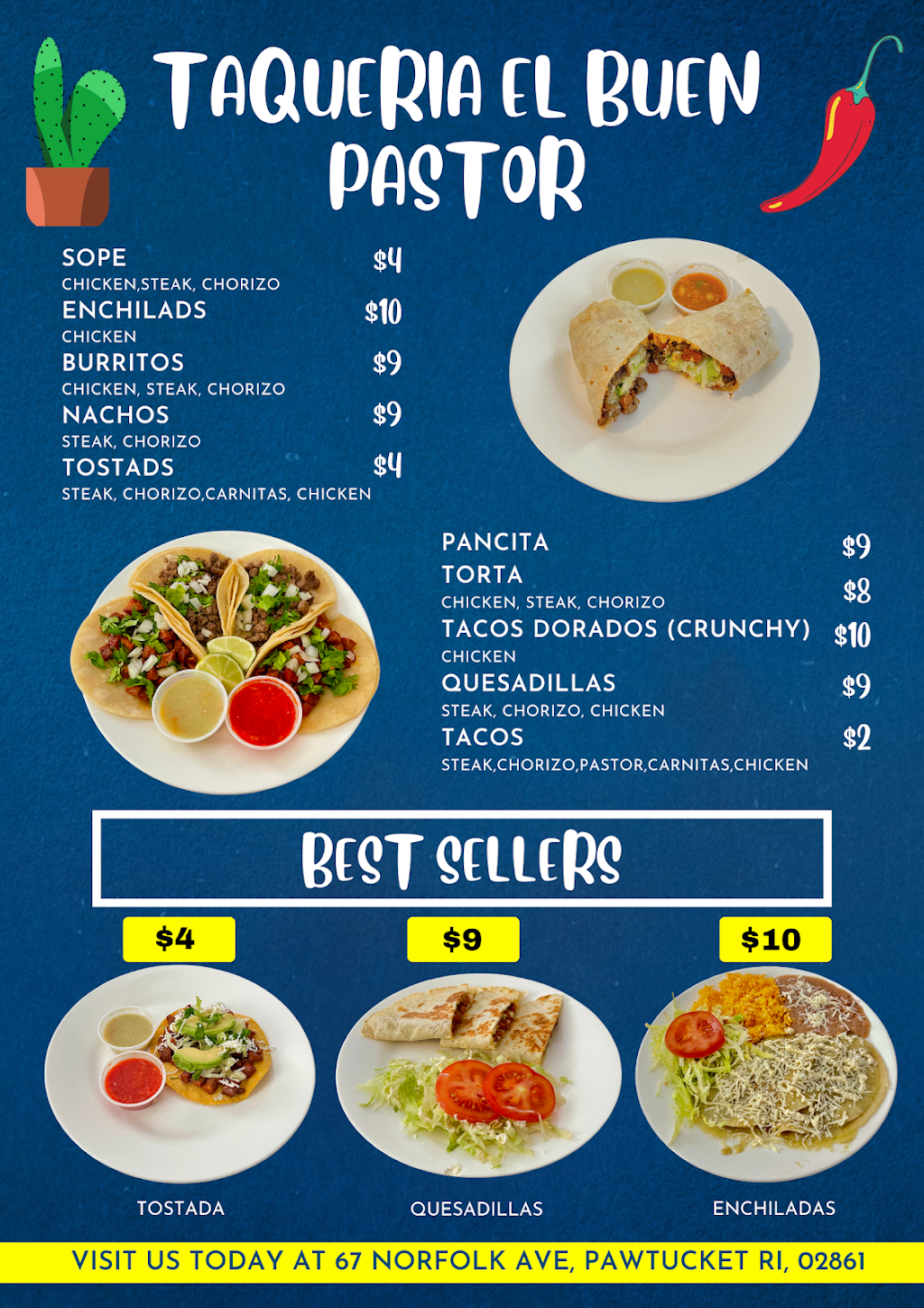 Taqueria El Buen Pastor | restaurant | 535 Central Ave, Pawtucket, RI 02861, USA | 4013625996 OR +1 401-362-5996
