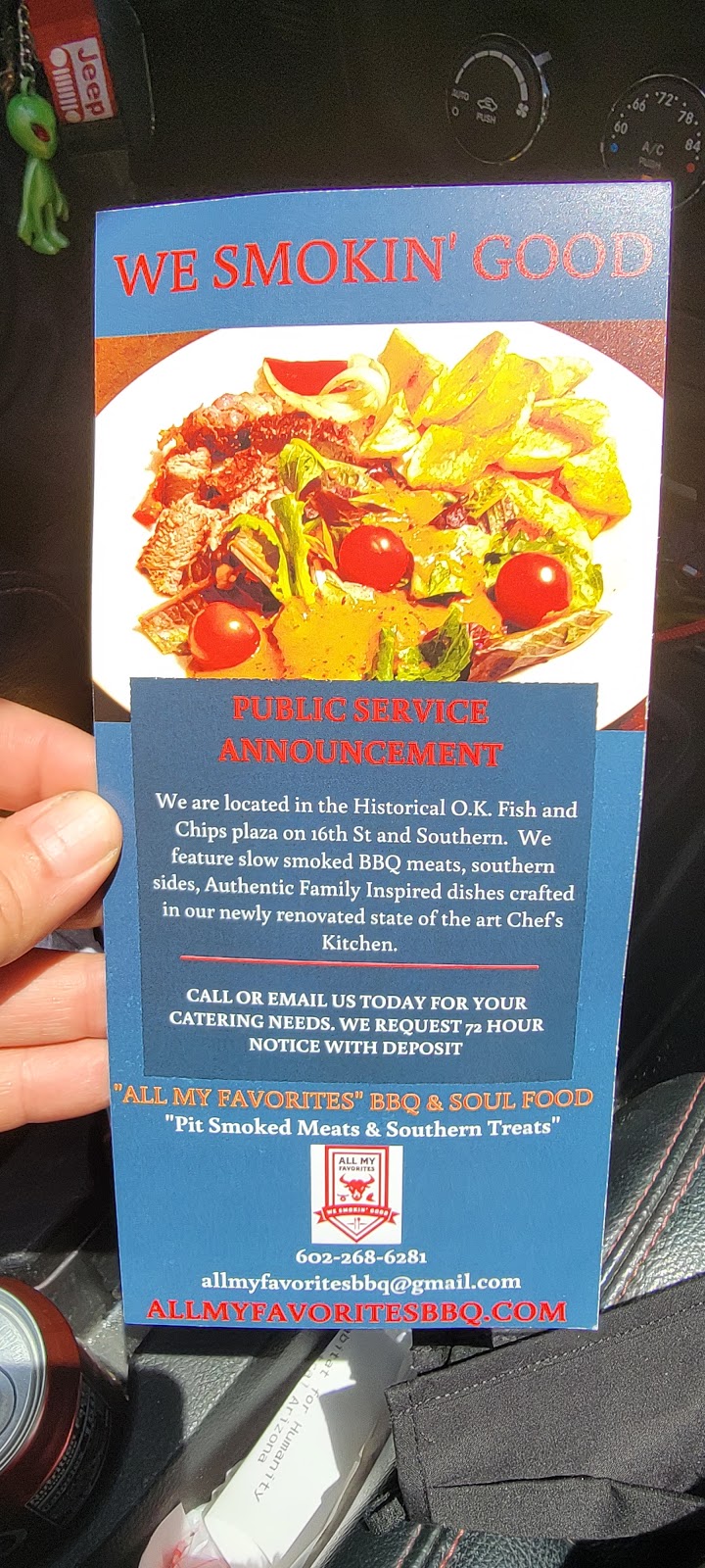 ALL MY FAVORITES BBQ & SOUL FOOD | restaurant | 5825 S 16th St #4, Phoenix, AZ 85040, USA | 6026958414 OR +1 602-695-8414