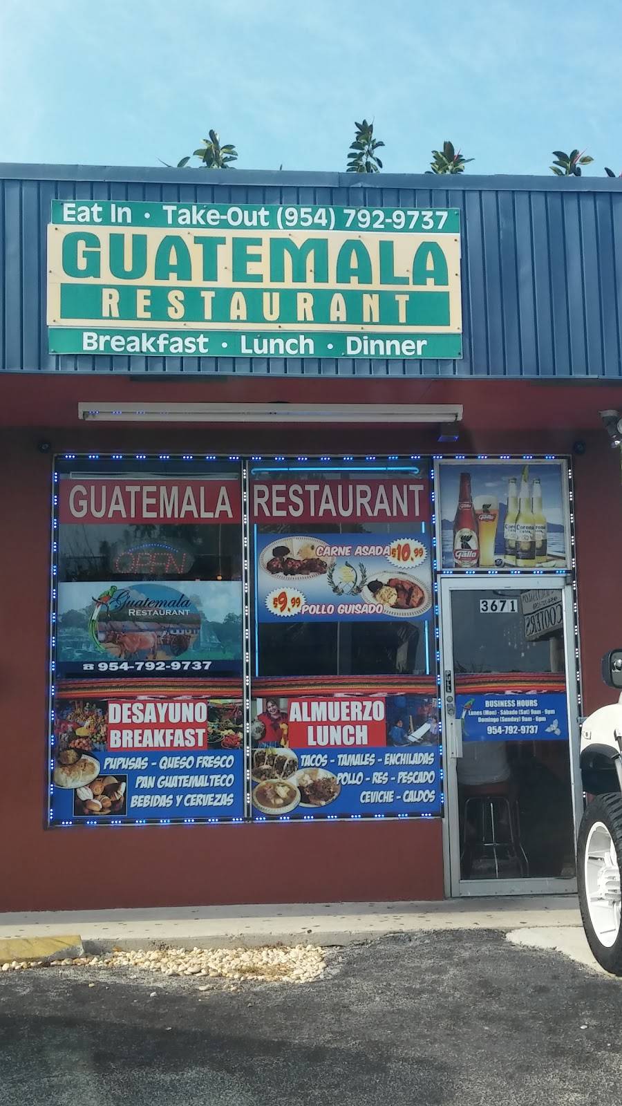 Guatemala Restaurant | restaurant | 3671 Davie Blvd, Fort Lauderdale, FL 33312, USA | 9547929737 OR +1 954-792-9737