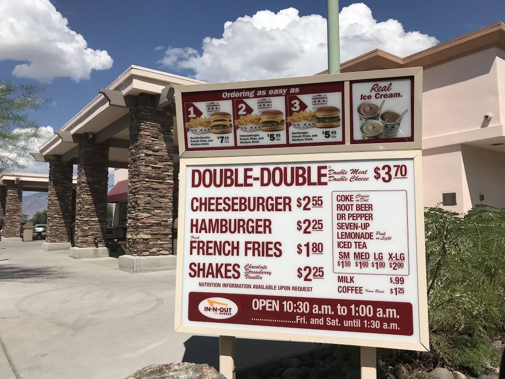 In-N-Out Burger | restaurant | 3711 E Broadway Blvd, Tucson, AZ 85716, USA | 8007861000 OR +1 800-786-1000