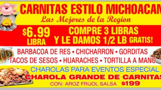 CARNITAS Y TAQUERIA MICHOACAN | restaurant | 2239 Vermont St, Blue Island, IL 60406, USA | 7086290832 OR +1 708-629-0832