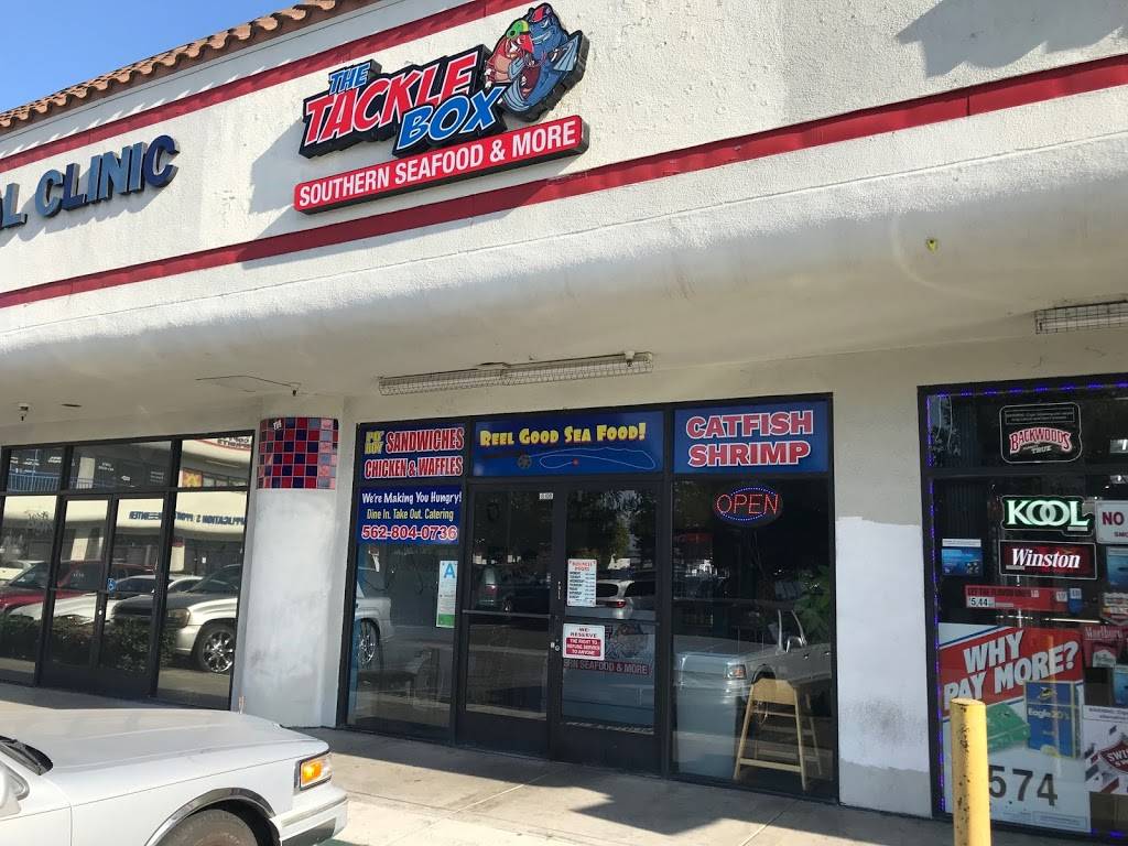 The Tackle Box Southern Seafood & More | restaurant | 17620 Bellflower Blvd, Bellflower, CA 90706, USA | 5628040736 OR +1 562-804-0736