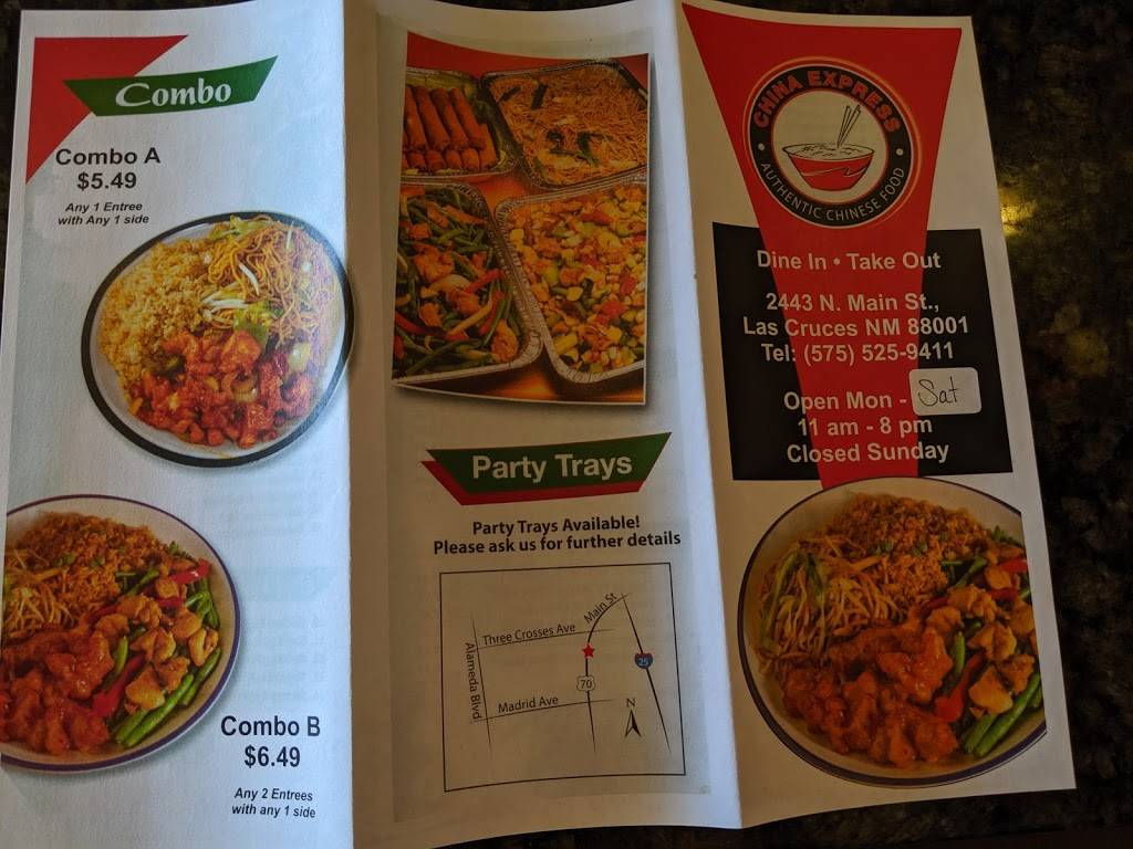China Express | restaurant | 2443 N Main St, Las Cruces, NM 88001, USA | 5755259411 OR +1 575-525-9411