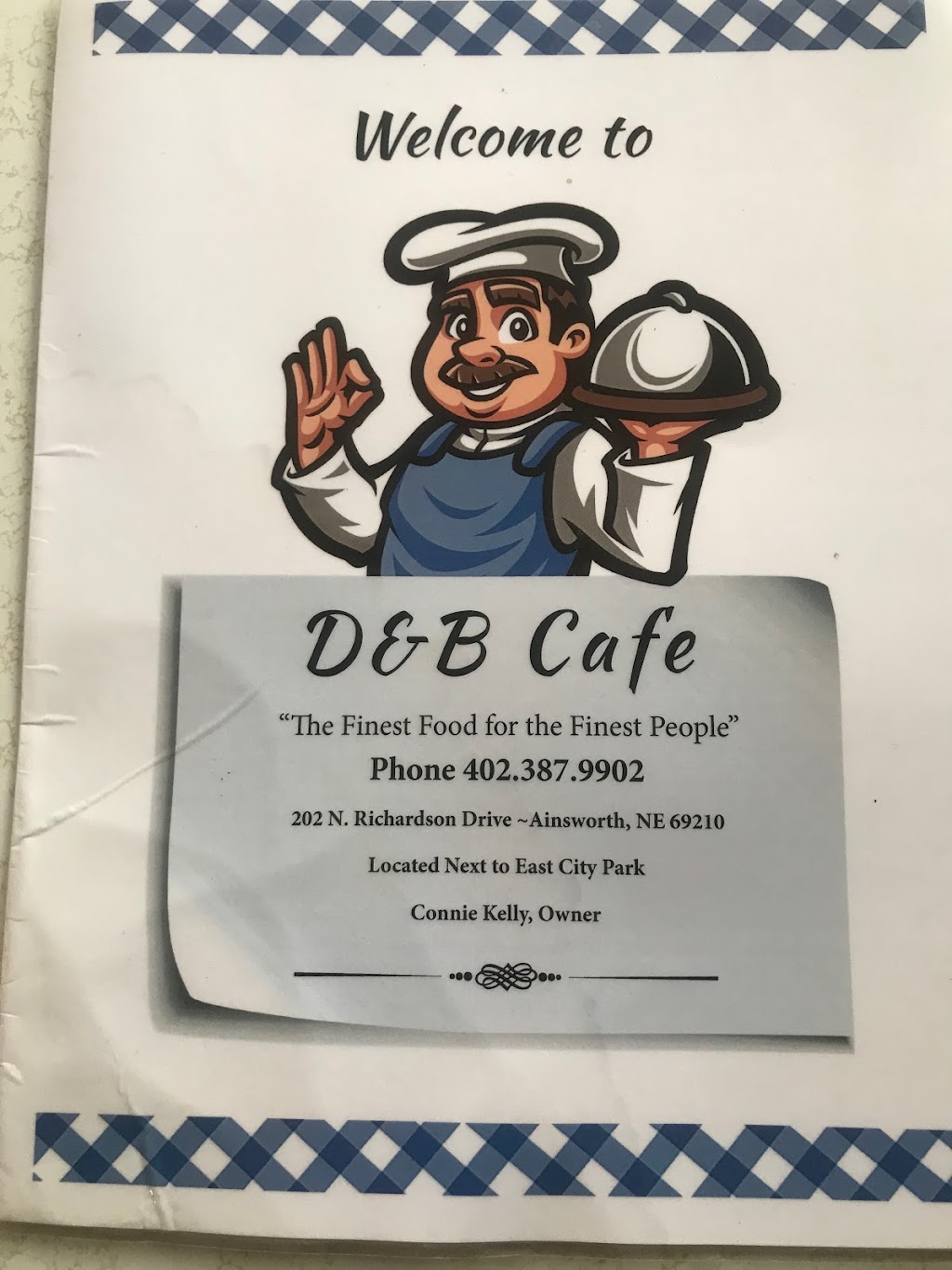 D & B Cafe | restaurant | 202 N Richardson Dr, Ainsworth, NE 69210, USA | 4023879902 OR +1 402-387-9902