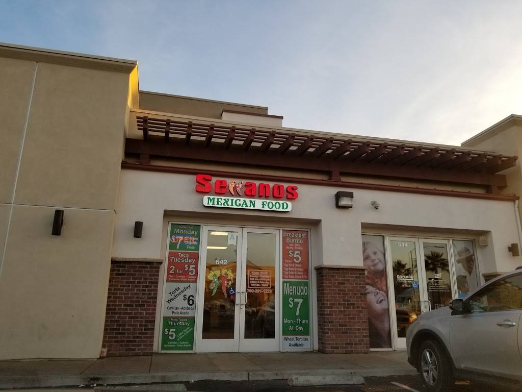 Serranos Mexican Food | restaurant | 642 W Mission Ave, Escondido, CA 92025, USA | 7602911229 OR +1 760-291-1229