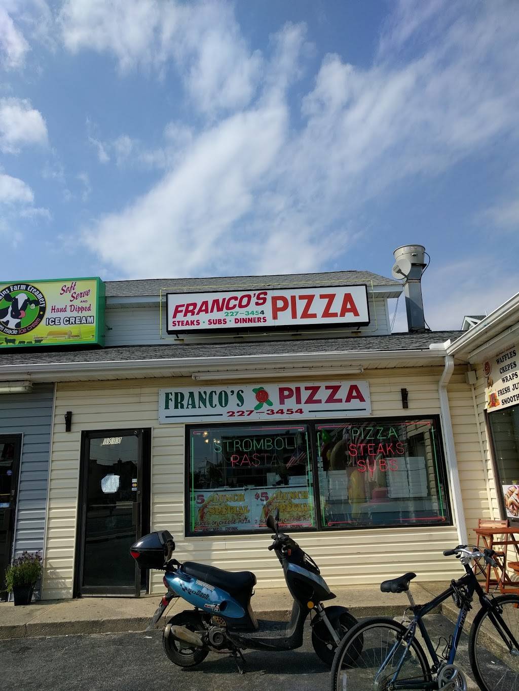 Francos Pizza & Pasta | restaurant | 1810 Coastal Hwy, Dewey Beach, DE 19971, USA | 3022273454 OR +1 302-227-3454