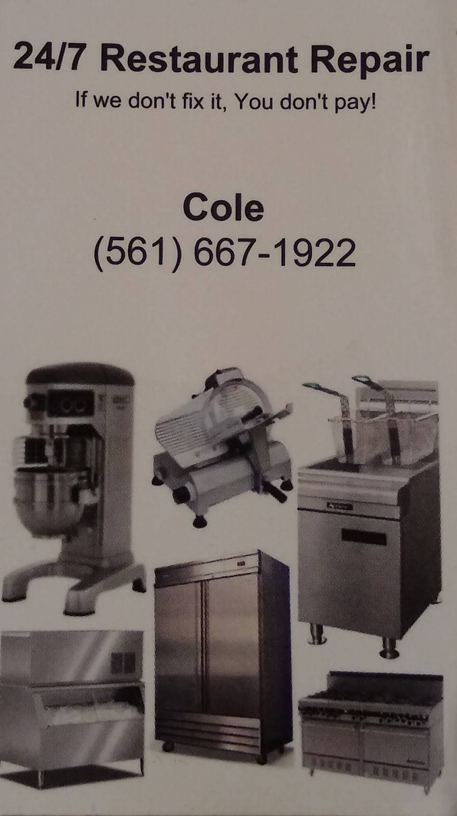 24/7 Restaurant Repair | restaurant | 2429 Greengate Cir, West Palm Beach, FL 33415, USA | 5616671922 OR +1 561-667-1922