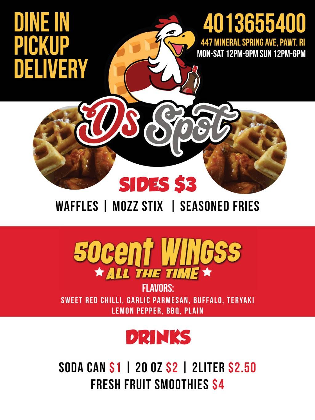 Ds | restaurant | 447 Mineral Spring Ave, Pawtucket, RI 02860, USA | 4013655400 OR +1 401-365-5400