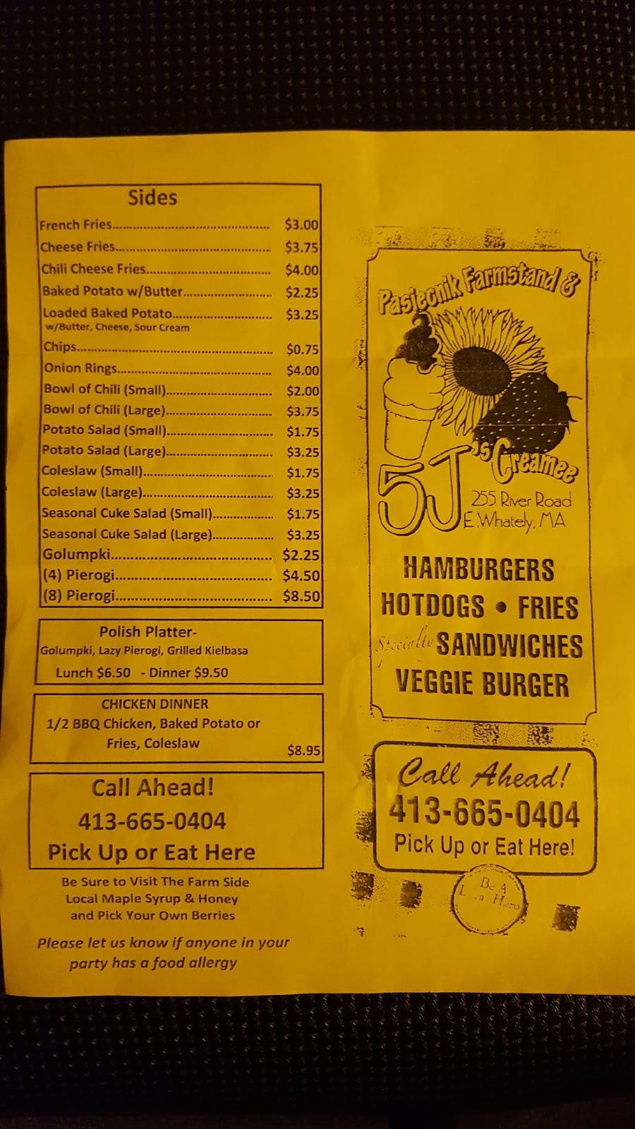 J. M. Pasiecnik Farm Stand & 5J Creamery | restaurant | 207 River Rd, South Deerfield, MA 01373, USA | 4136650404 OR +1 413-665-0404