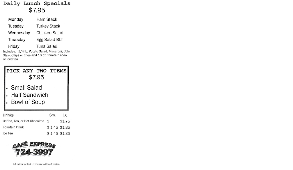 Cafe Express | restaurant | 1706 Southside Blvd, Jacksonville, FL 32216, USA | 9047243997 OR +1 904-724-3997
