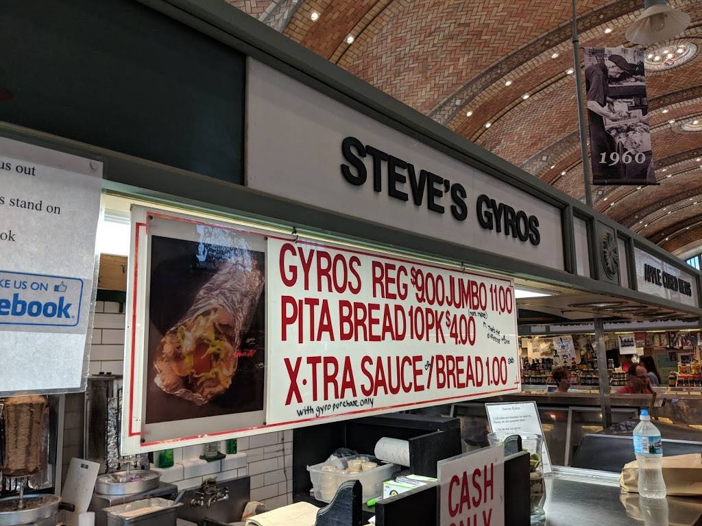Steves Gyros | restaurant | 1979 W 25th St, Cleveland, OH 44113, USA | 2163103000 OR +1 216-310-3000
