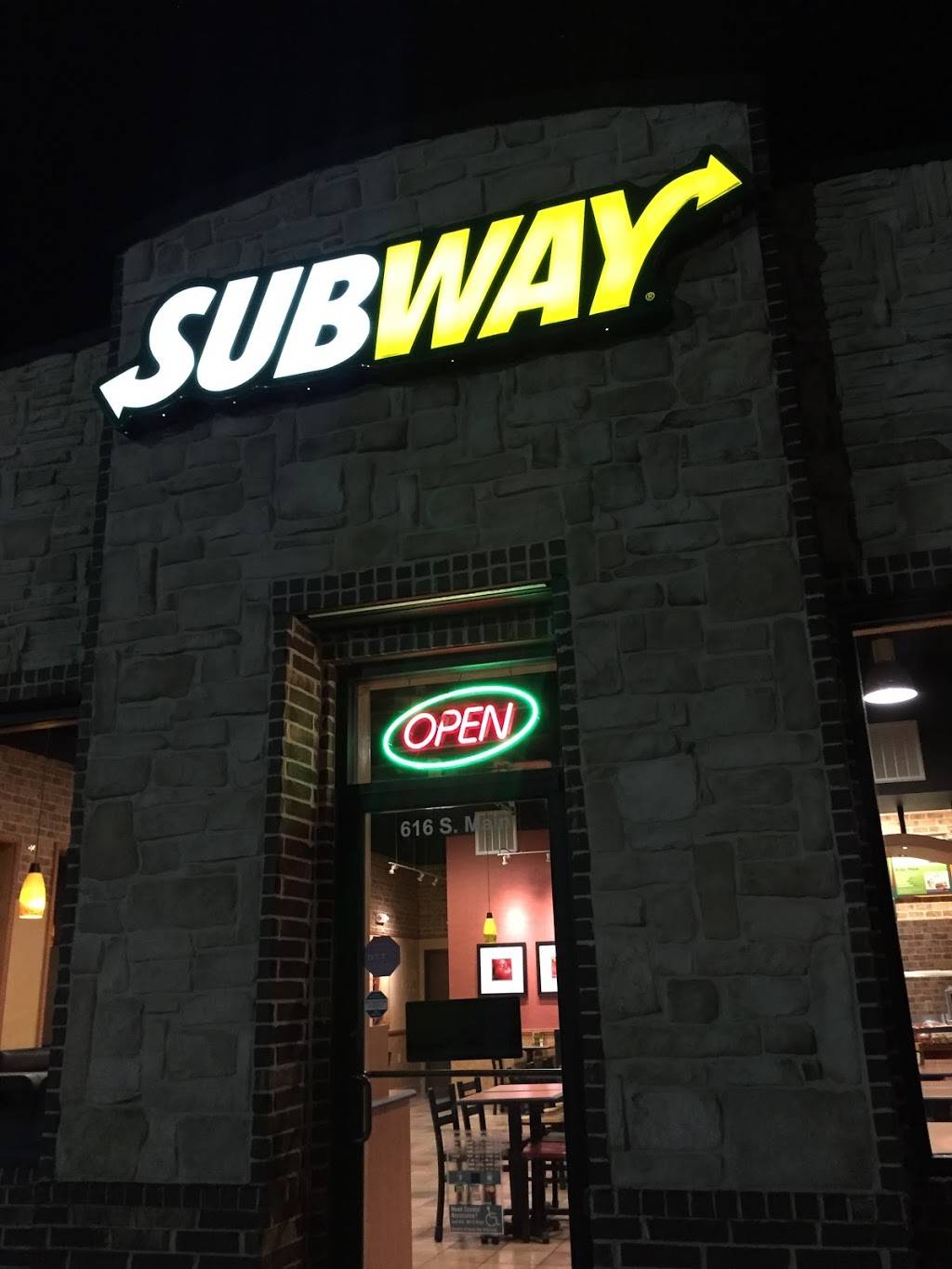 Subway Restaurants | restaurant | 616 S Main St, Eufaula, OK 74432, USA | 9186897131 OR +1 918-689-7131