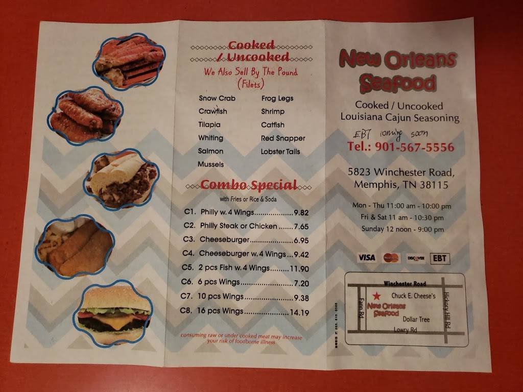 New Orleans Seafood #3 | restaurant | 5823 Winchester Rd, Memphis, TN 38115, USA | 9015675556 OR +1 901-567-5556