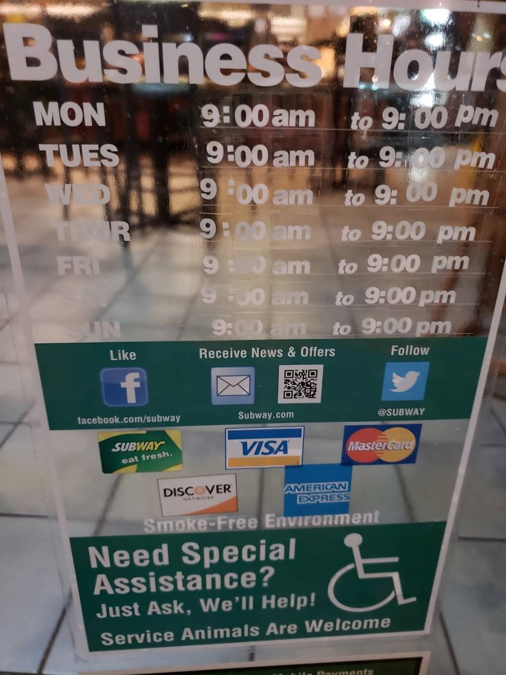 Subway | restaurant | 7741 Colony Rd #6, Charlotte, NC 28226, USA | 7045412899 OR +1 704-541-2899