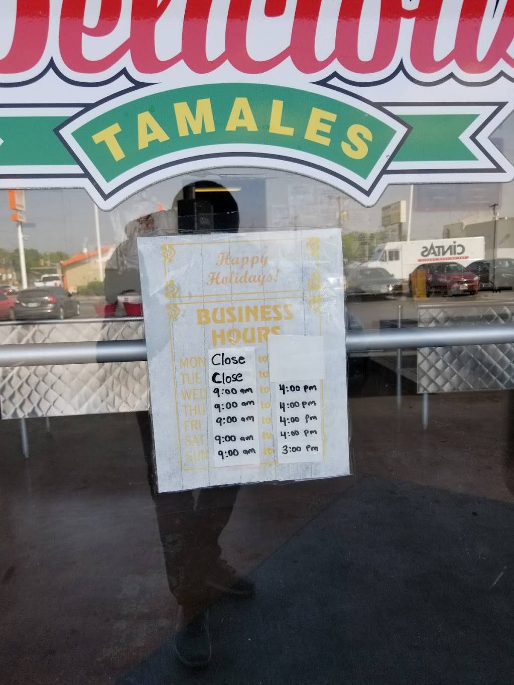 Delicious Tamales | restaurant | 3520 S New Braunfels Ave, San Antonio, TX 78223, USA | 2107350275 OR +1 210-735-0275