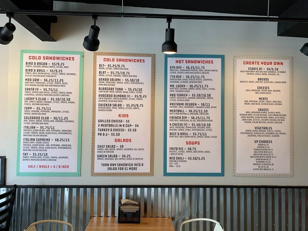 Mr. Luckys Sandwiches | restaurant | 3326 Tejon St, Denver, CO 80211, USA | 3039550972 OR +1 303-955-0972