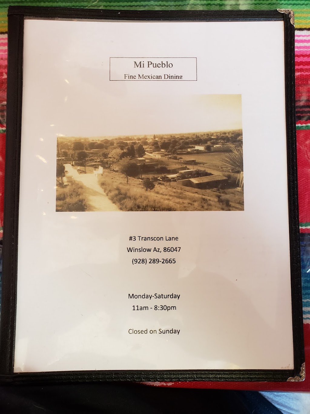 Mi Pueblo | restaurant | 3 Transcon Ln, Winslow, AZ 86047, USA | 9282892665 OR +1 928-289-2665