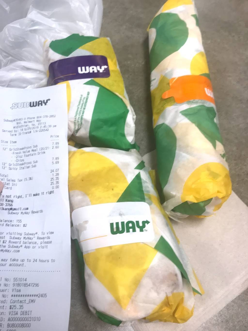 Subway | restaurant | 900 Walmart Way, Midlothian, VA 23113, USA | 8043782852 OR +1 804-378-2852