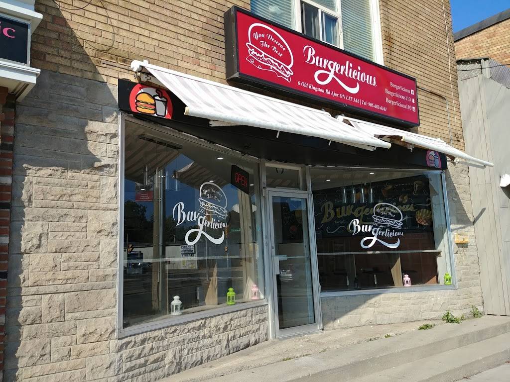 Burgerlicious | restaurant | 6 Old Kingston Rd, Ajax, ON L1T 2Z7, Canada | 9056836161 OR +1 905-683-6161
