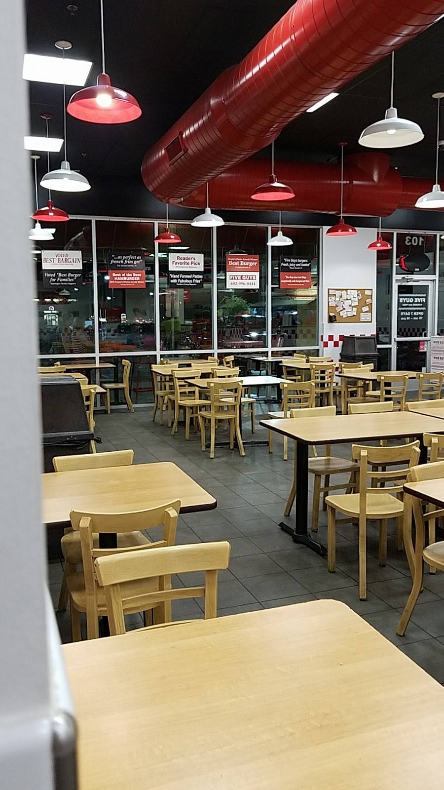 Five Guys | meal takeaway | 2641 N 44th St, Phoenix, AZ 85008, USA | 6029560444 OR +1 602-956-0444