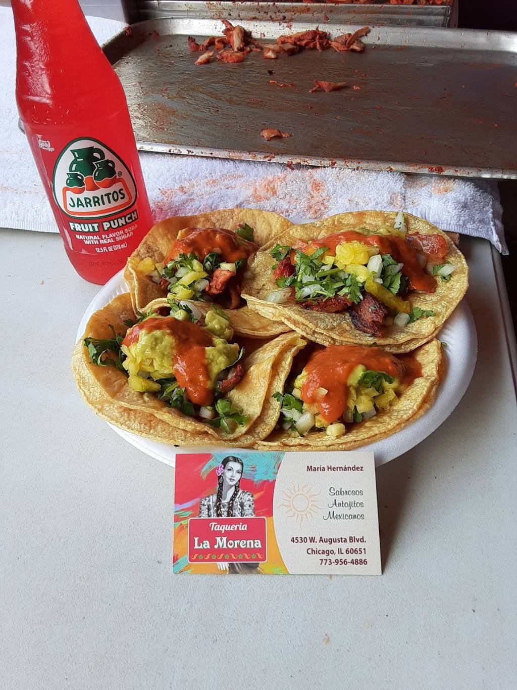 Taqueria La Morena | restaurant | 4530 W Augusta Blvd, Chicago, IL 60651, USA | 7739564886 OR +1 773-956-4886