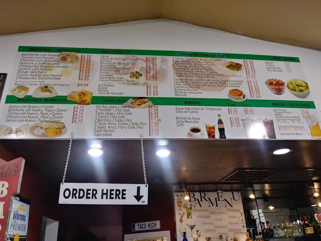 Taco Mich & Bar #4 | restaurant | 1301 E Northern Ave, Phoenix, AZ 85020, USA | 6025667426 OR +1 602-566-7426
