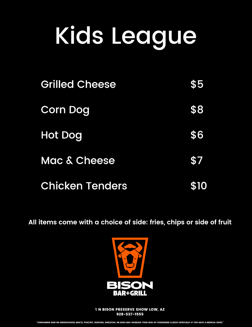 Bison Bar + Grill | restaurant | 1 N Bison Preserve Dr, Show Low, AZ 85901, USA | 9285371555 OR +1 928-537-1555