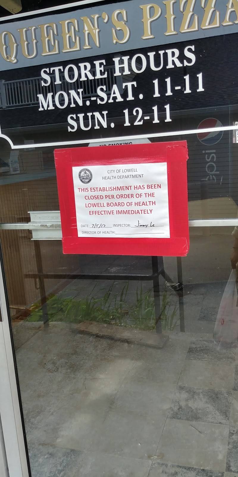 Queens Pizza | restaurant | 287 Chelmsford St, Lowell, MA 01851, USA | 9784528606 OR +1 978-452-8606