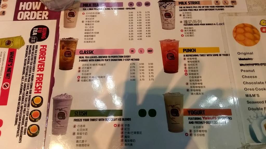 Kung Fu Tea | cafe | 8625 5th Ave, Brooklyn, NY 11209, USA | 3479097261 OR +1 347-909-7261