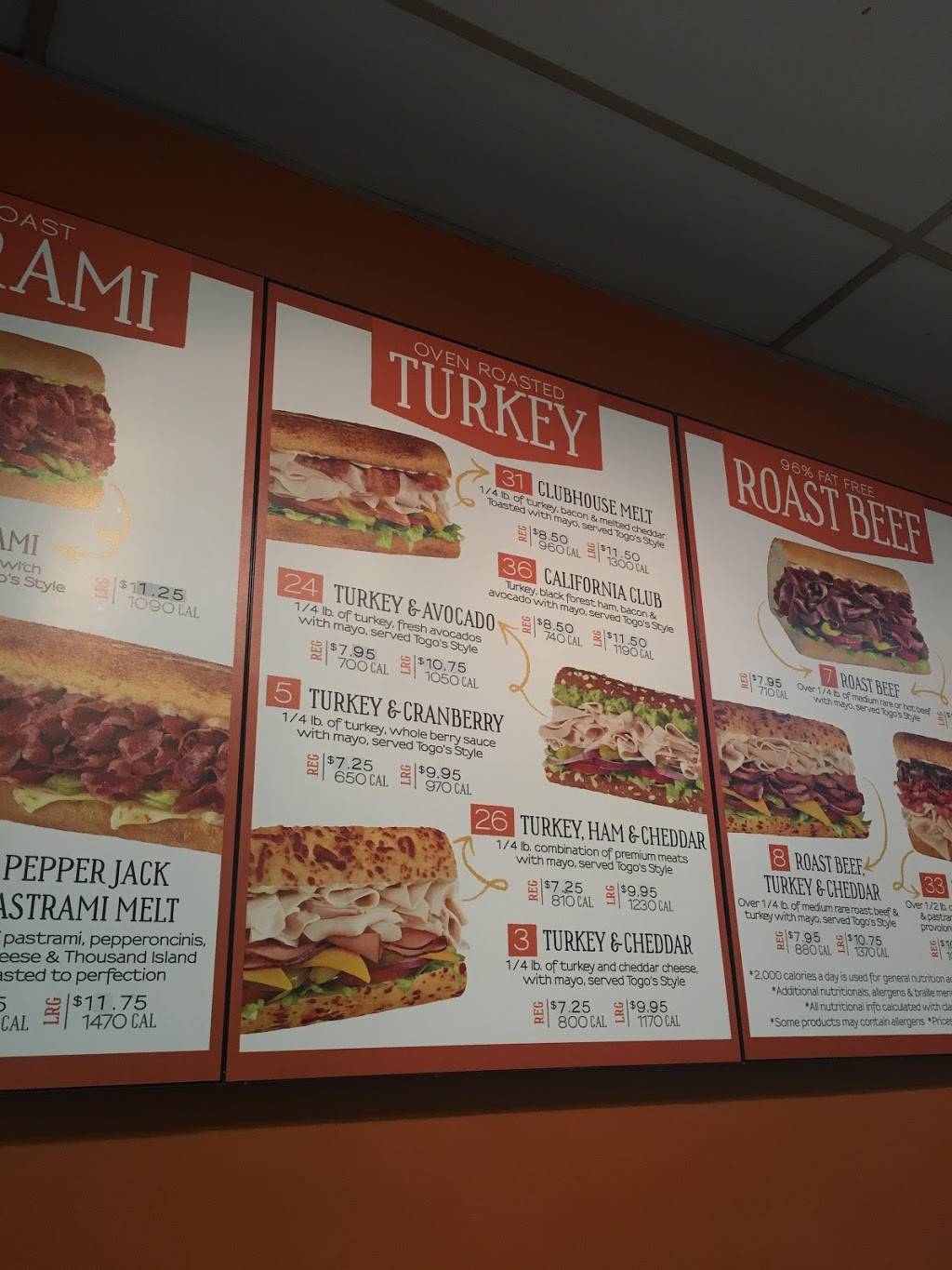 TOGOS Sandwiches | meal takeaway | 5325 Alton Pkwy C, Irvine, CA 92604, USA | 9495527716 OR +1 949-552-7716