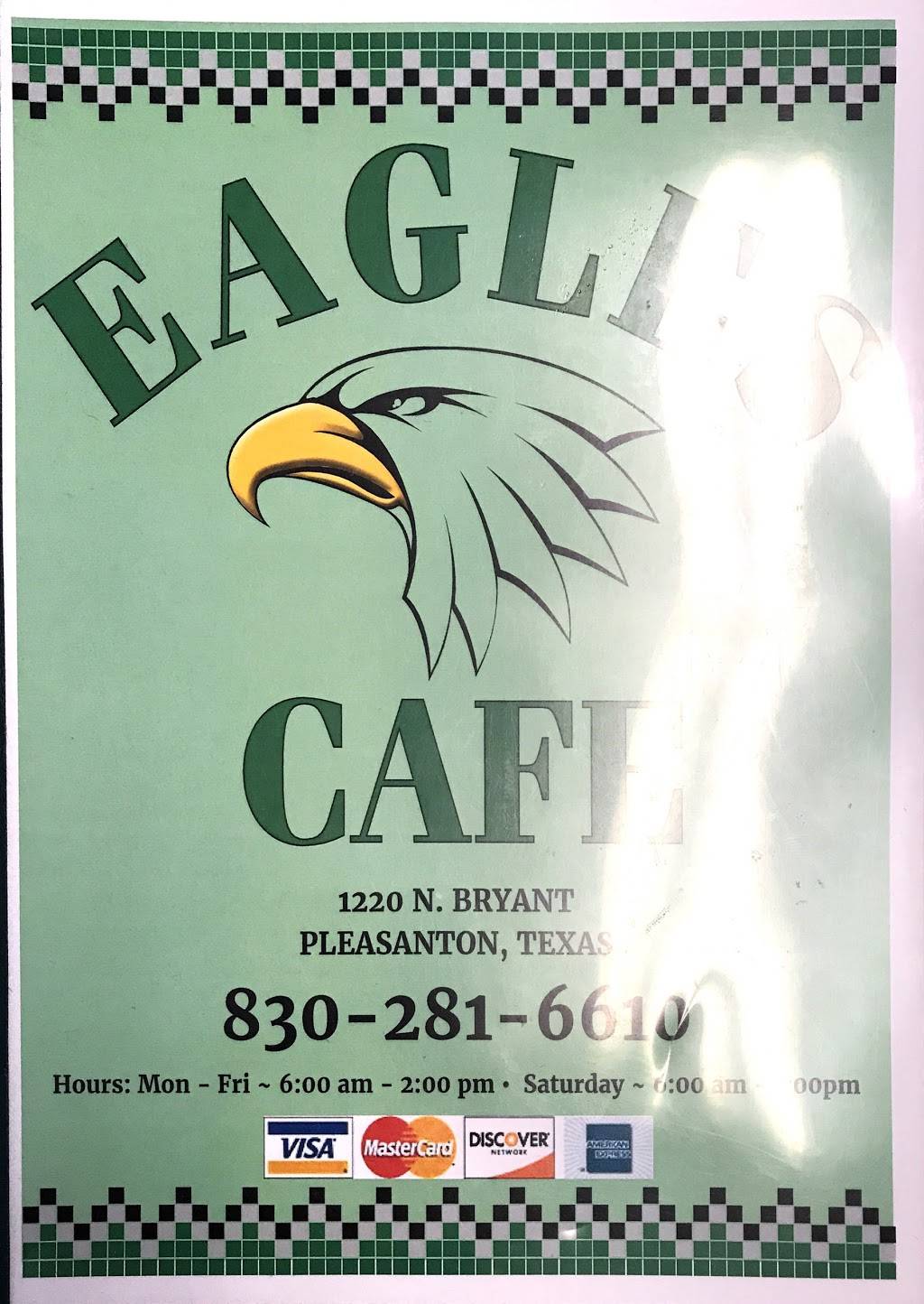 Eagles Cafe | restaurant | 1220, Pleasanton, TX 78064, USA | 8302816610 OR +1 830-281-6610