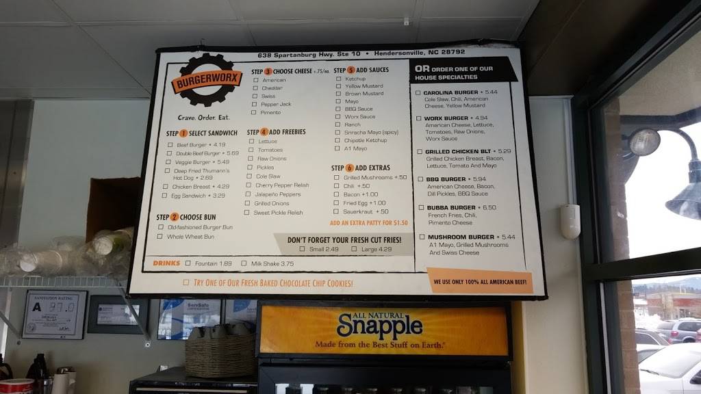 Burgerworx | restaurant | 638 Spartanburg Hwy, Hendersonville, NC 28792, USA | 8285959800 OR +1 828-595-9800