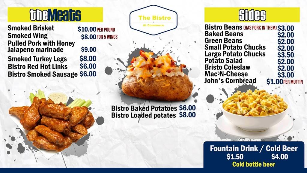 The Bistro at Commerce | restaurant | 2202 Live Oak St, Commerce, TX 75428, USA | 9032463363 OR +1 903-246-3363