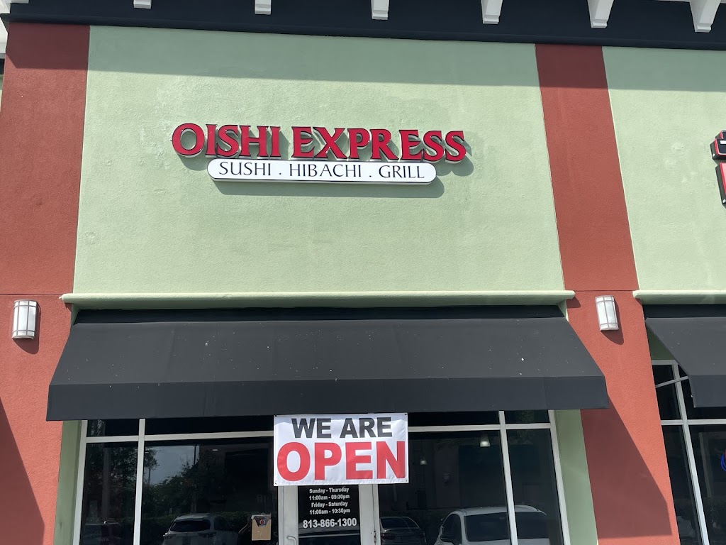 oishi express sushi and hibachi grill | restaurant | 17503 Preserve Walk Ln suite B, Tampa, FL 33647, USA | 8138661300 OR +1 813-866-1300