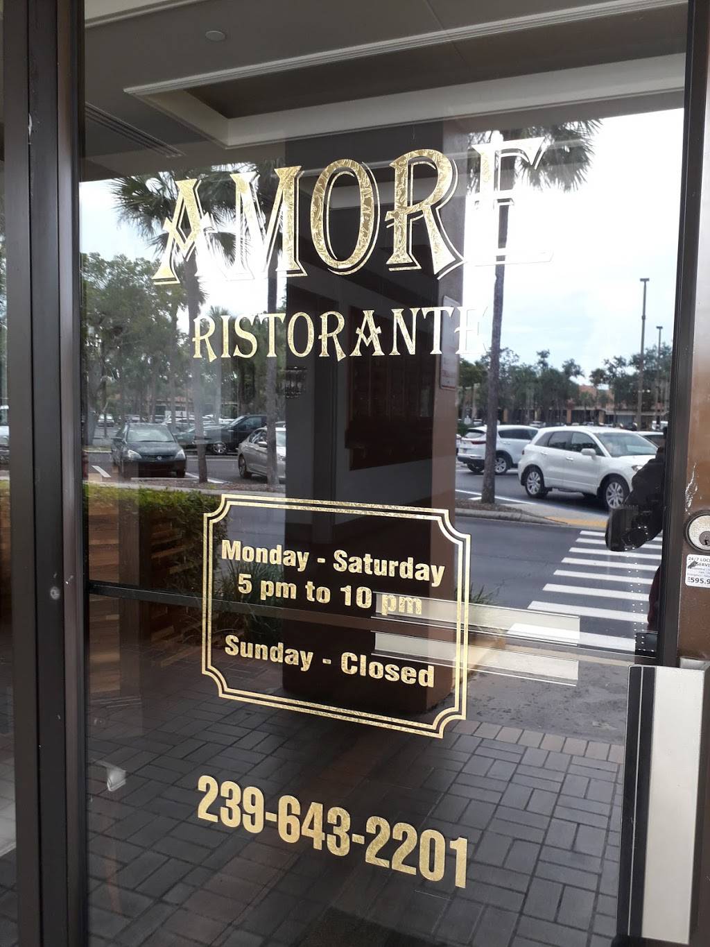 Amore Ristorante | restaurant | 4681 Tamiami Trail N, Naples, FL 34103, USA | 2396432201 OR +1 239-643-2201