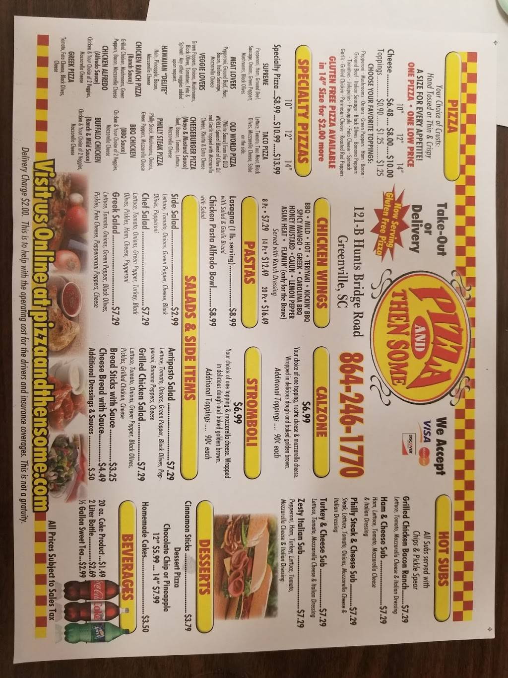 PIZZA AND THEN SOME | restaurant | 121 Hunts Bridge Rd, Greenville, SC 29617, USA | 8642461770 OR +1 864-246-1770