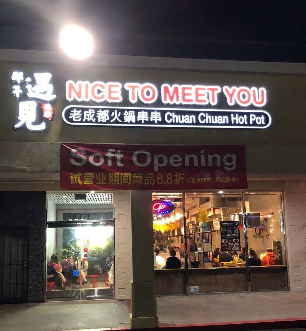 Nice To Meet You Chuan Chuan Hot Pot | restaurant | 18331 Colima Rd, Rowland Heights, CA 91748, USA | 6264742470 OR +1 626-474-2470