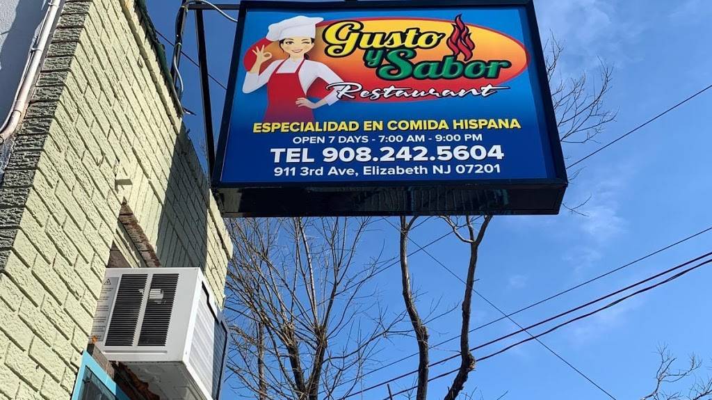 GUSTO Y SABOR RESTAURANT | restaurant | 911 3rd Ave, Elizabeth, NJ 07201, USA | 9082425604 OR +1 908-242-5604