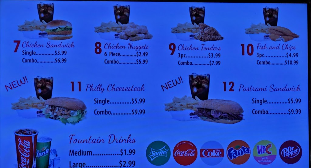 Charleys Burgers | restaurant | 16867 Arrow Blvd, Fontana, CA 92335, USA | 9094628710 OR +1 909-462-8710