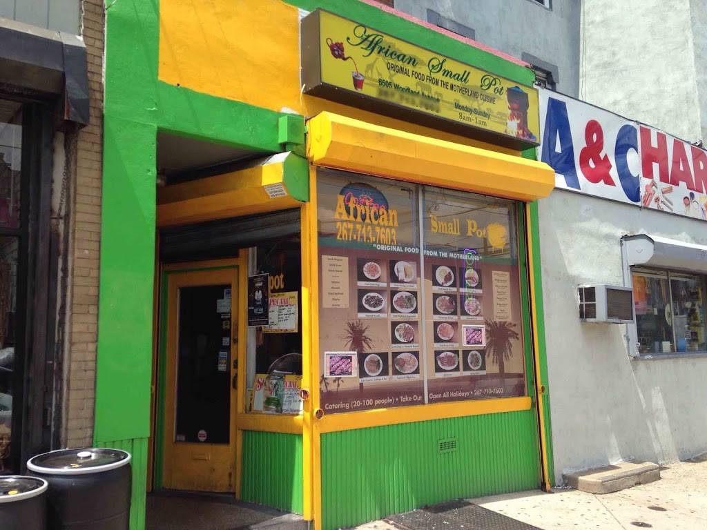 African Small Pot | restaurant | 6505 Woodland Ave, Philadelphia, PA 19142, USA | 2677137603 OR +1 267-713-7603