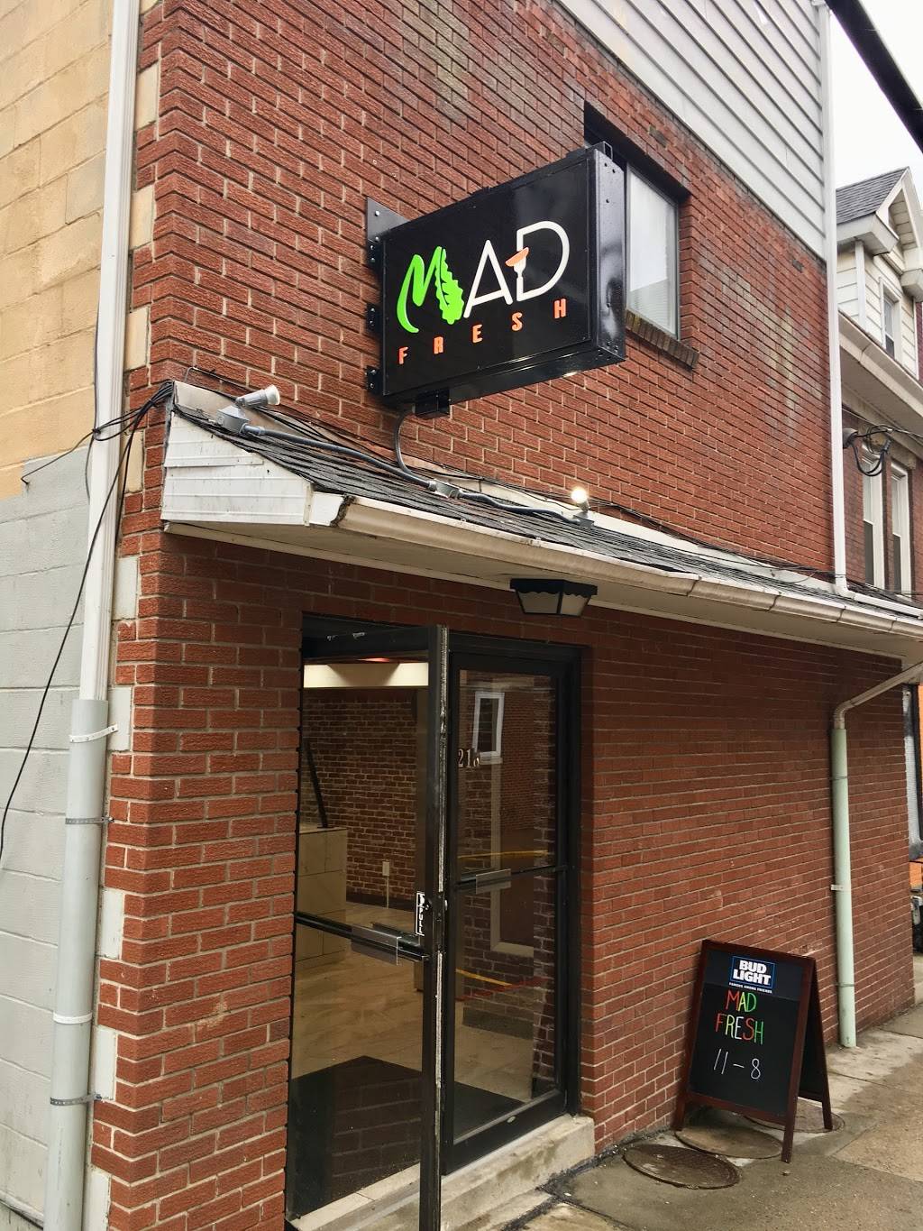 Mad Fresh | restaurant | 218 Prospect St, Morgantown, WV 26505, USA | 3043812758 OR +1 304-381-2758