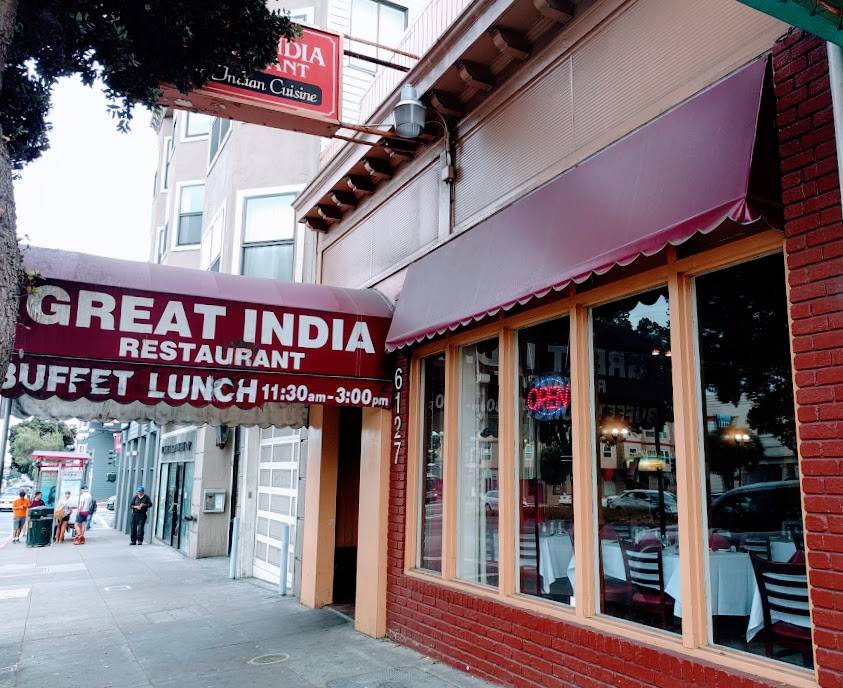 Great India Restaurant | restaurant | 6127 Geary Blvd, San Francisco, CA 94121, USA | 4157514433 OR +1 415-751-4433