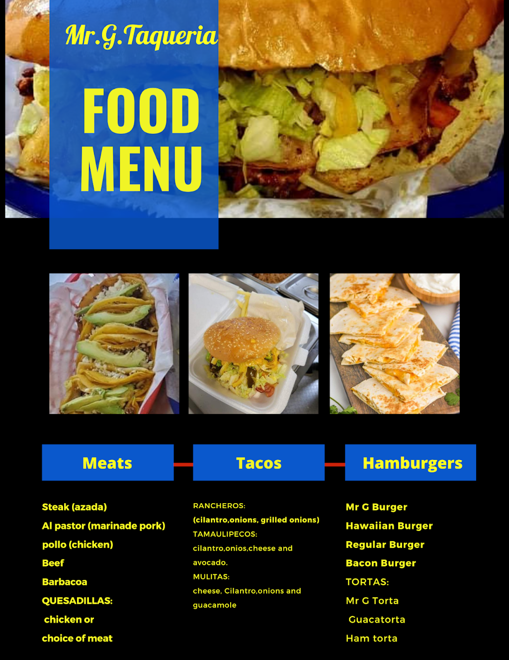 Mr. G Taqueria | restaurant | 12005 Glenshire Dr, Riverview, FL 33579, USA | 8134100016 OR +1 813-410-0016