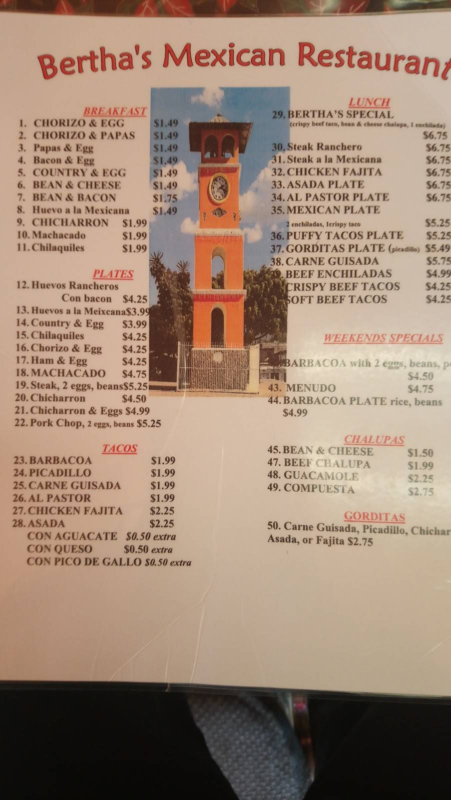 Berthas Mexican Restaurant | restaurant | 2629 W Martin St, San Antonio, TX 78207, USA | 2108606143 OR +1 210-860-6143