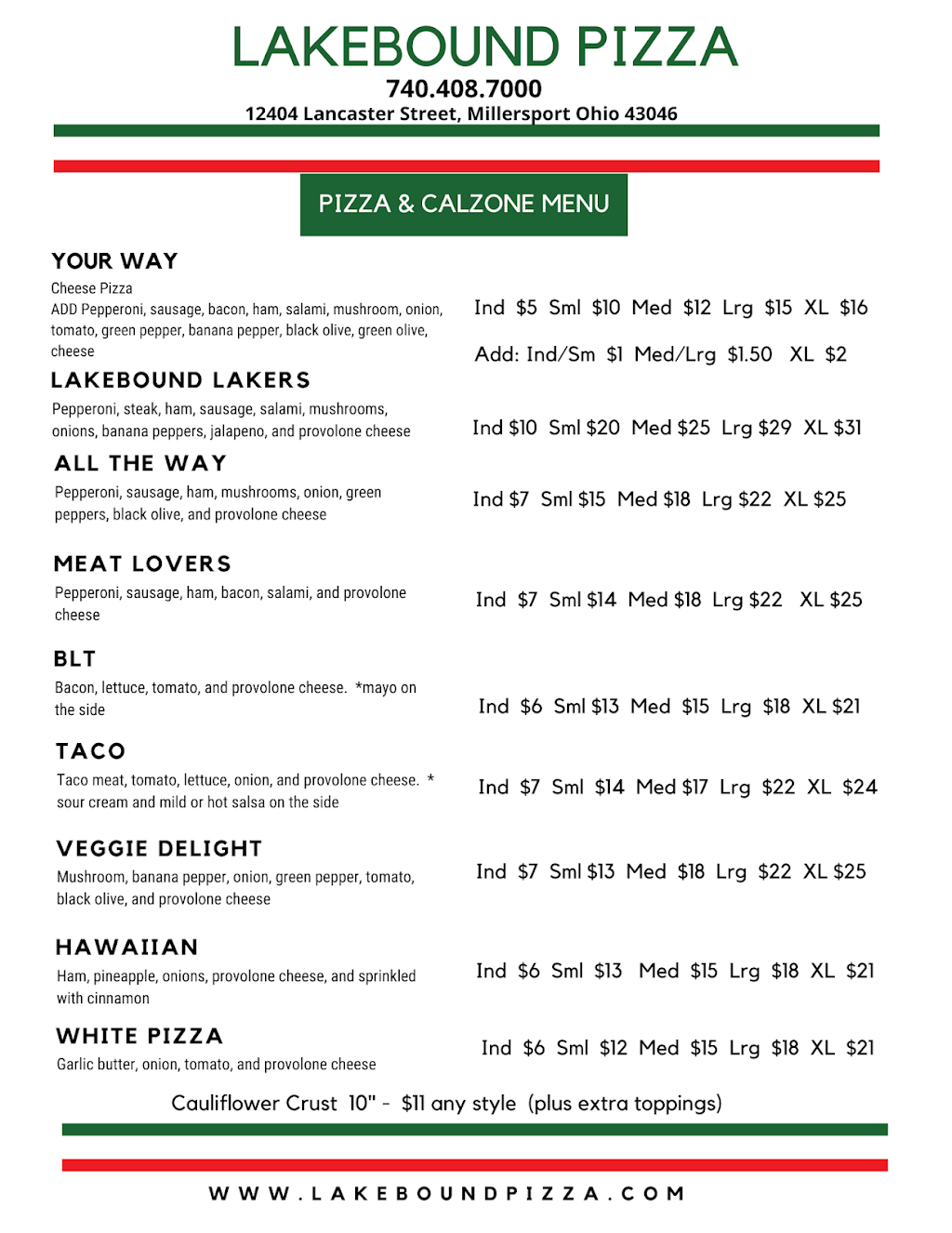 LakeBound Pizza, LLC | meal takeaway | 12404 Lancaster St, Millersport, OH 43046, United States | 7404087000 OR +1 740-408-7000